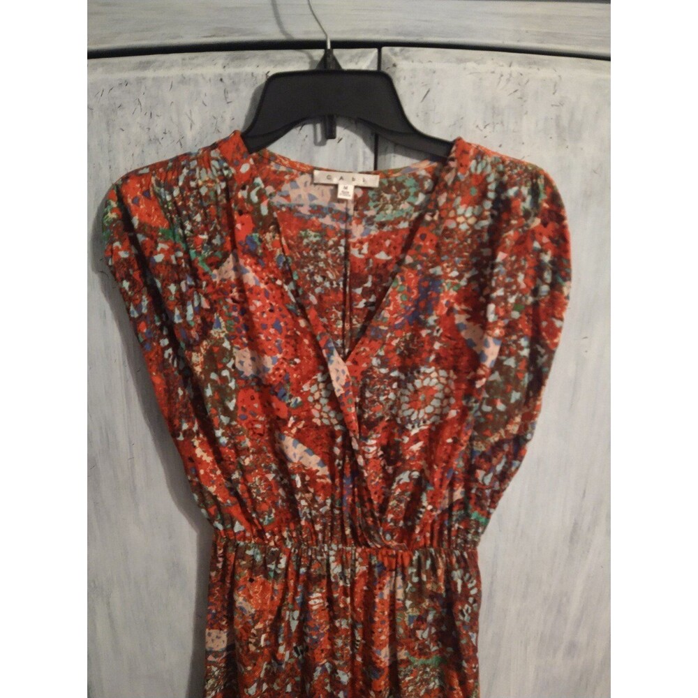 Cabi Vneck knee length ladies Dress Md boho  Feminine Cottage Core Beachy - Picture 3 of 10